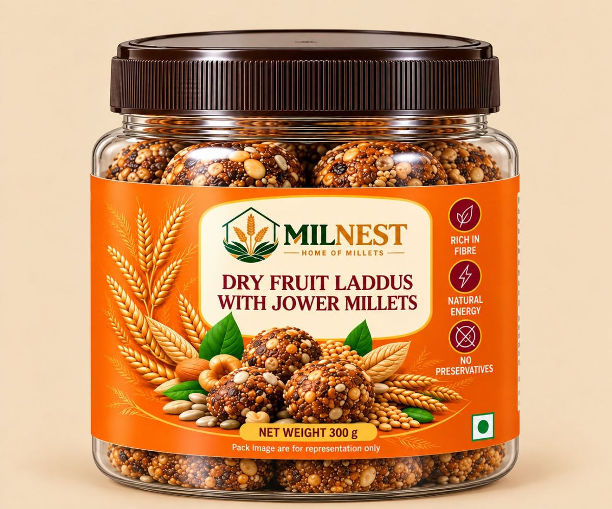 DRY FRUIT LADDU WITH JOWAR MILLETS