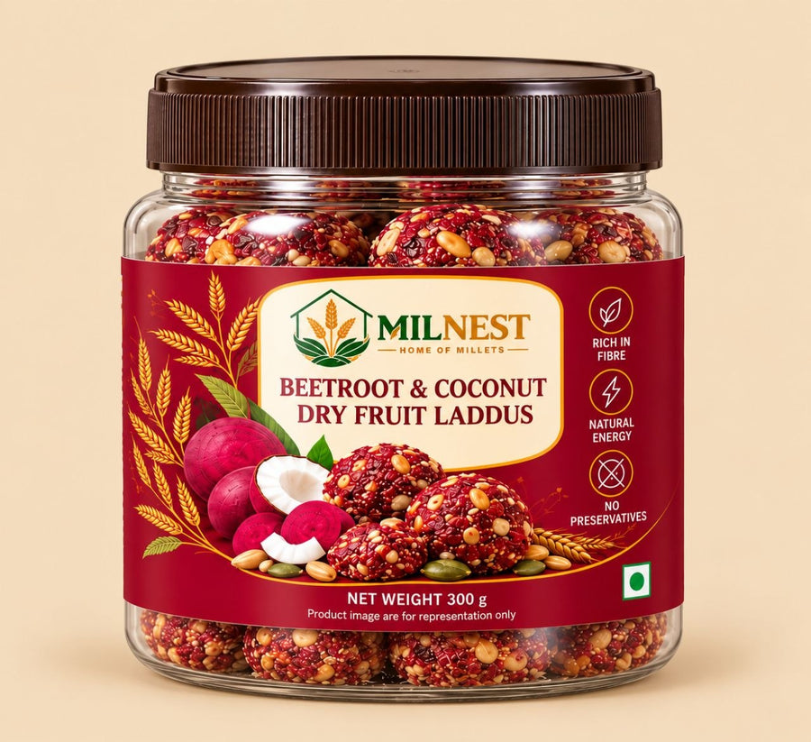 BEETROOT & COCONUT DRY FRUIT LADDUS